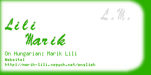 lili marik business card